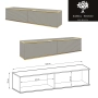 Szafka RTV Szaro - Złota  135 cm MDF